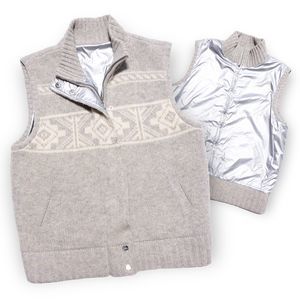 Women's Reversible Gray and Silver Ralph Lauren Vest